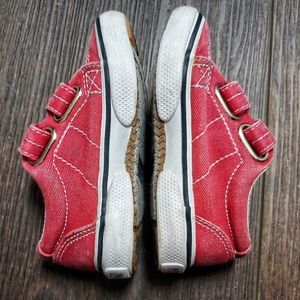 Sperry red Haylard shoes.